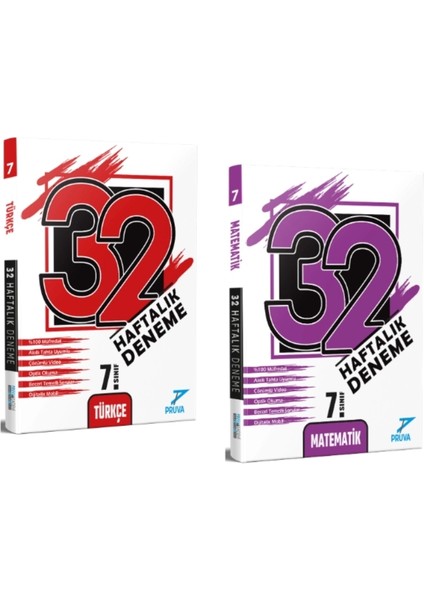 7.Sınıf 32 Hafta Türkçe / Matematik Deneme