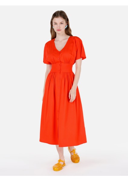 Regular Fit Kadın Kirmizi Elbise Cl1069209