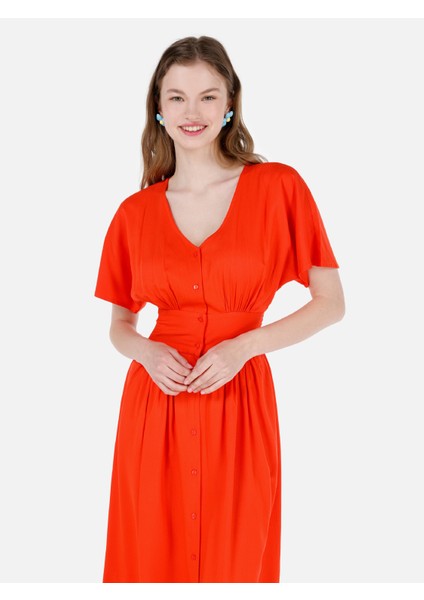 Regular Fit Kadın Kirmizi Elbise Cl1069209