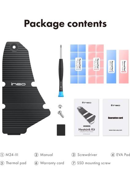 Ineo Ps5 Fat Model SSD Soğutucu Heatsink Kit M24-III