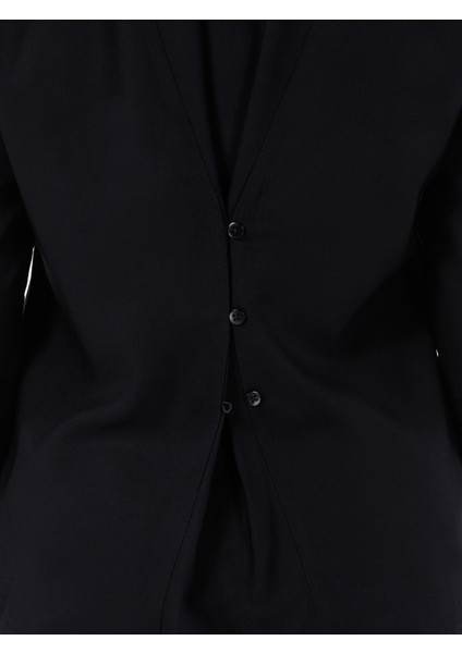 Regular Fit Shirt Neck Kadın Siyah Roll-up Gömlek Cl1066570