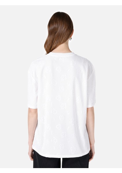 Regular Fit Yuvarlak Yaka Kadın Beyaz Kısa Kol Tişört Cl1068434 fiyatları