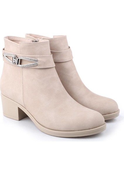 5 cm Topuklu Kaymaz Kauçuk Taban Günlük Kadın Bot