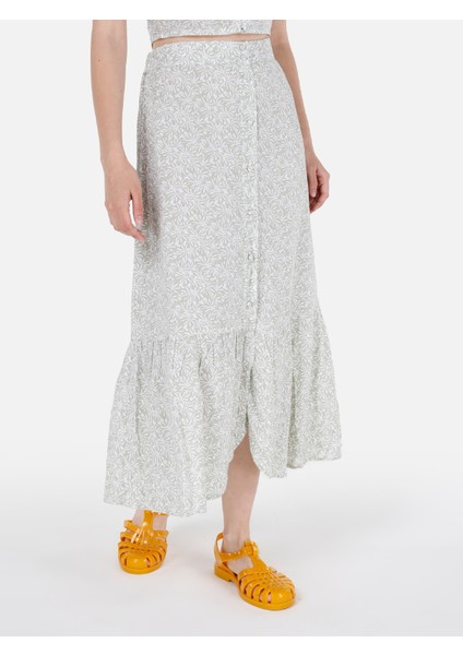 Midi Skirt Kadın Yeşil Etek Cl1069206