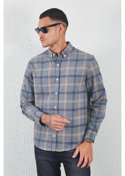Gri Flanel Ekose Kışlık Gömlek Gri fiyatları