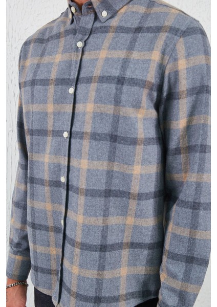 Gri Flanel Ekose Kışlık Gömlek Gri fırsatları