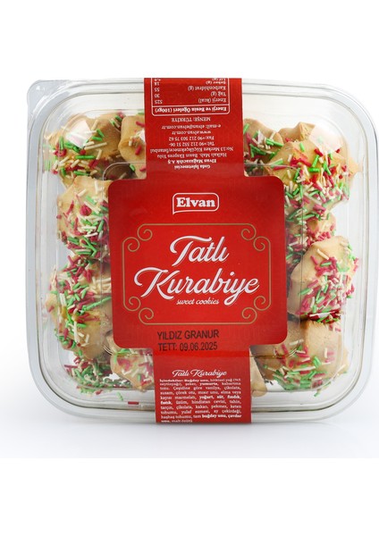 Granürlü Yıldız Tatlı Kurabiye 400 Gr. (1 Paket)