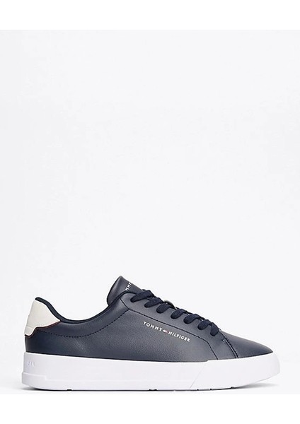Tommy Jeans Erkek Lacivert Pebble Grain Court Sneaker