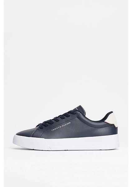 Tommy Jeans Erkek Lacivert Pebble Grain Court Sneaker