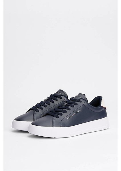 Tommy Jeans Erkek Lacivert Pebble Grain Court Sneaker