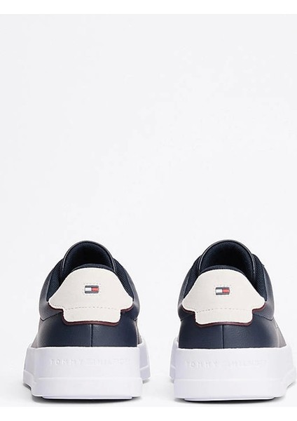 Tommy Jeans Erkek Lacivert Pebble Grain Court Sneaker