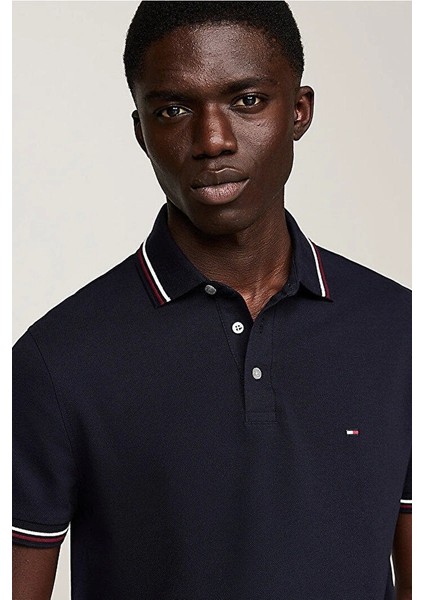 Erkek Lacivert Logo Kısa Kollu Polo T-Shirt indirimleri