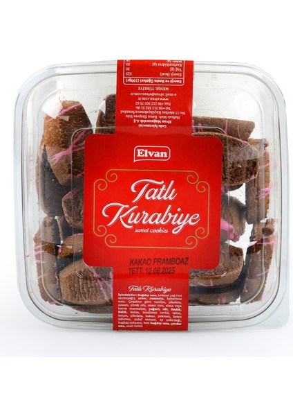 Kakao ve Frambuazlı Tatlı Kurabiye 400 Gr. (1 Paket)