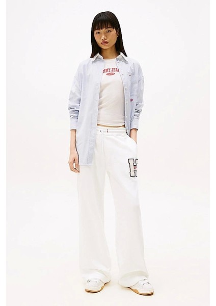 Tommy Jeans Kadın Beyaz Jogger Eşofman Altı modelleri