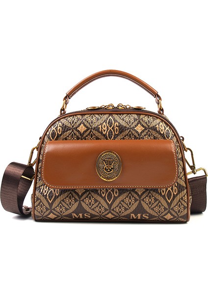 Kadın Çantası Vintage Küçük Kare Çanta Omuz Taşıma Crossbody Çanta (Yurt Dışından)