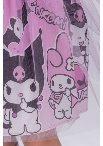 Kuromi ve My Melody Desenli Tüllü Kız Çocuk Parti Elbisesi fiyatları