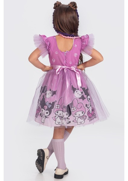 Kuromi ve My Melody Desenli Tüllü Kız Çocuk Parti Elbisesi fırsatları