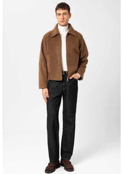 Kahve Relaxed Yumuşak Dokulu Erkek Mont fırsatları