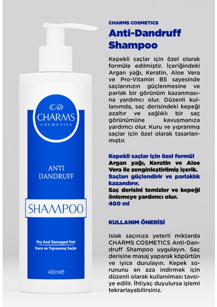 Anti Dandruff Shampoo - Kepek Karşıtı Şampuan, 400 ml