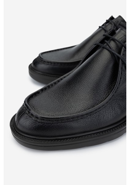 Erkek Hakiki Deri Siyah Deri Casual Ayakkabı 183 30558 Erk Ayk SK24-25 Sıyah Dr modelleri