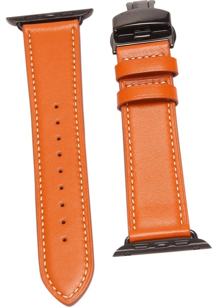 Saat Kayışı Watch 456SE Kelebek Tokalı Saat Kayışı 42/44- Kahve (Yurt Dışından)