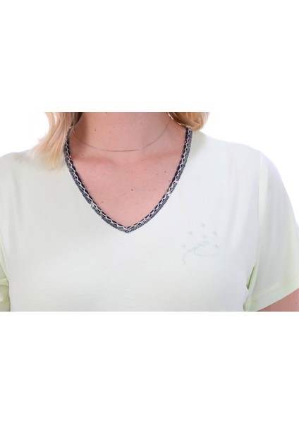 Bambu, Esnek Kumaş, Kısa Kol Kadın Pijama Takımı 73212 fırsatları