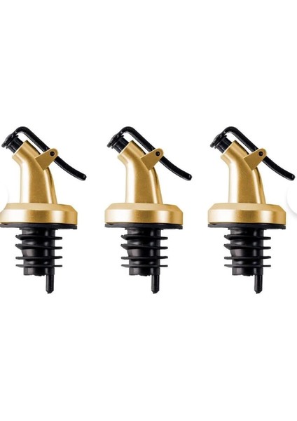 -3' lü Mat Gold Kapaklı Şişe Aparatı -Yağdanlık Tapası modelleri