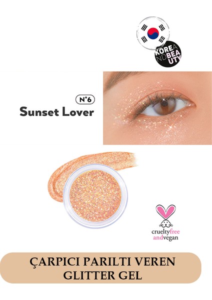 - Get Loose Glitter Gel 4gr N°6:sunset Lover, Glitter Jel Far