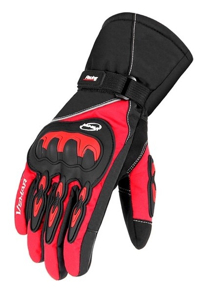 Suya Dayanıklı Dokunmatik Ekran Kışlık Motosiklet Eldivenleri - Siyah (Yurt Dışından)