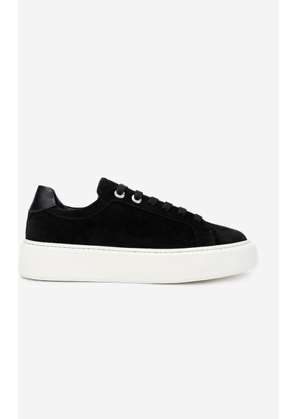 Kadın Siyah Süet Sneakers & Spor Ayakkabı 1050 01 Bn Ayk SK24-25 Sıyah Suet