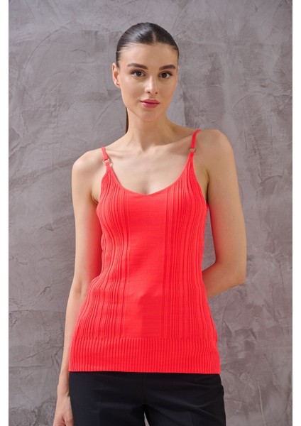 Kadın Triko Askılı Bluz