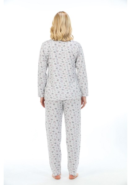 Bambu, Uzun Kol, Düğmeli Kadın Pijama Takımı
