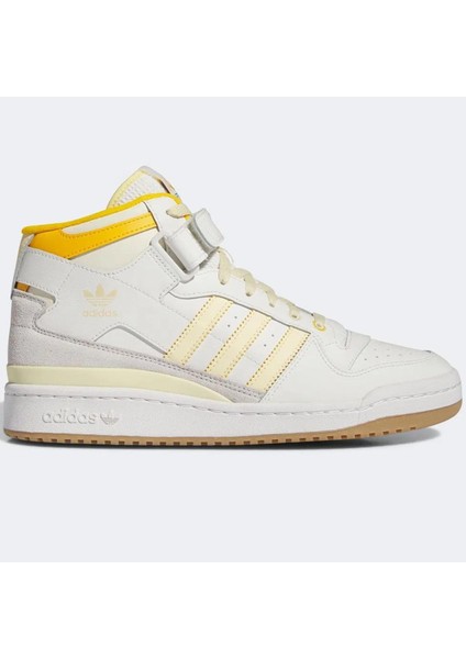 Forum Mid Leather Sneaker Bilekli Deri Günlük Spor Ayakkabı Beyaz Sarı