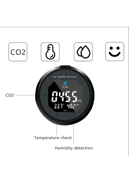 Co2 Metre Alarm Cihazı Karbondioksit Dedektörü (Yurt Dışından)