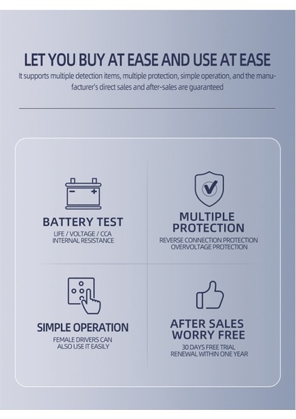 12/24V Otomotiv Akü Test Cihazı LCD Ekranlı Akü Analiz Cihazı Dijital (Yurt Dışından) modelleri