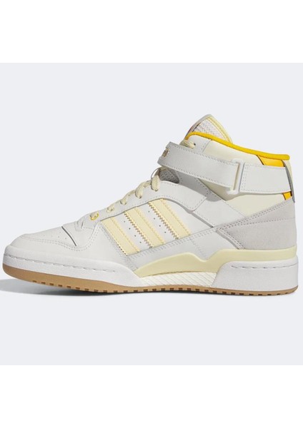 Forum Mid Leather Sneaker Bilekli Deri Günlük Spor Ayakkabı Beyaz Sarı