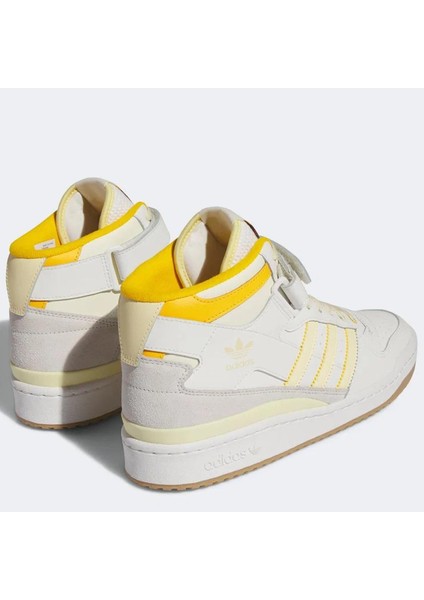 Forum Mid Leather Sneaker Bilekli Deri Günlük Spor Ayakkabı Beyaz Sarı