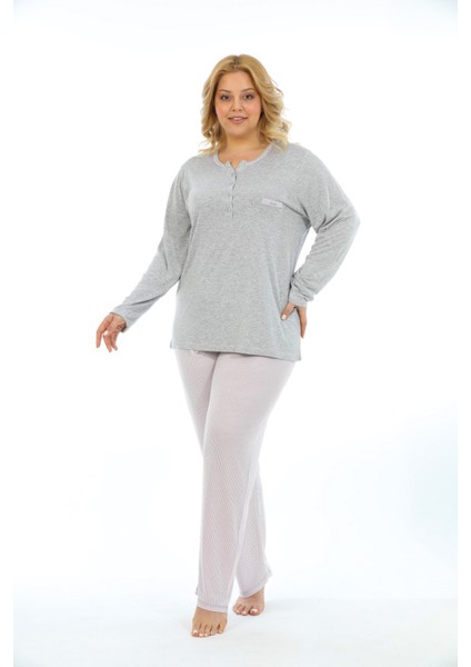 Bambu Büyük Beden Kadın Pijama Takımı