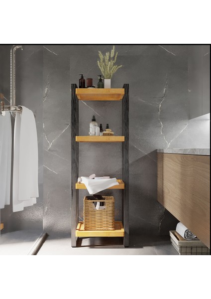 Şiraz 4 Katlı Dekoratif Banyo Rafları Havlu Düzenleyici Banyo Spa Rafları fiyatları