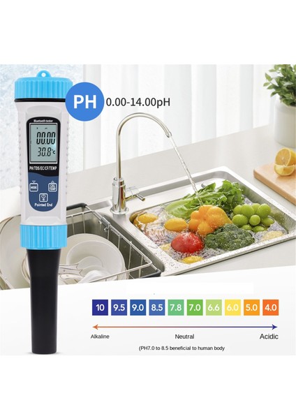 Bt Yüksek Doğruluk Ölçümü ile 5'i 1 Arada Ph Metre (Yurt Dışından)