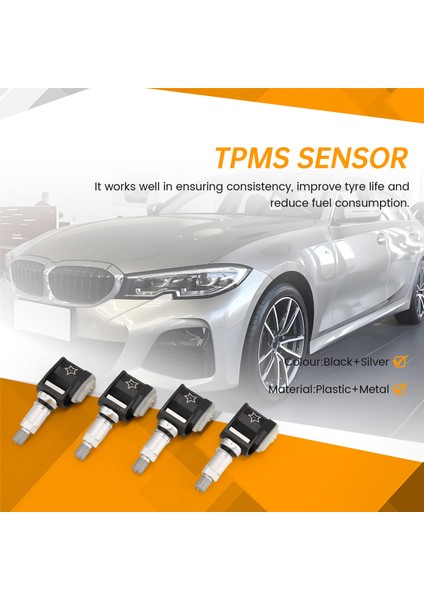 Tpms Lastik Basıncı Izleme Sensörü Bmw 320I 330E 520I 530E 540I Için (Yurt Dışından)
