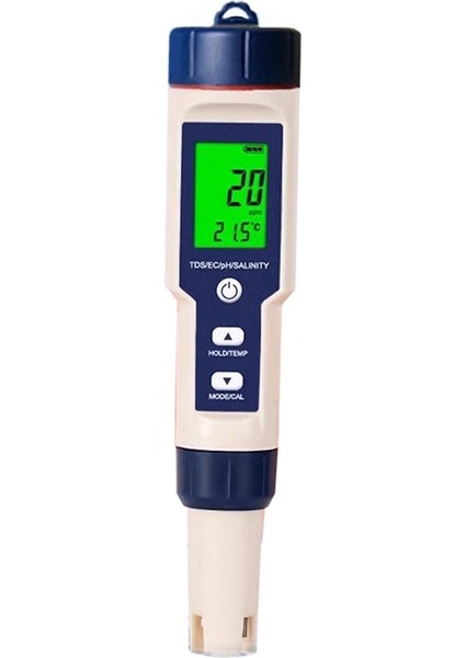 5'i 1 Arada Ec Tds Tuzluluk Sıcaklık Ph Ölçer Su Kalitesi Test Cihazı (Yurt Dışından)