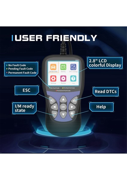 V850 Arıza Kodu Okuyucu Tam Obd2 Fonksiyonlu Otomatik Tanılama Aracı (Yurt Dışından) fiyatları