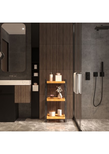 Doha Dekoratif Banyo Rafı Havlu Spa Kozmetik Ürün Düzenleme Rafı modelleri