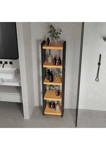 Teksas 5 Raflı Dekoratif Banyo Düzenleyici Raf Çok Amaçlı Raf modelleri