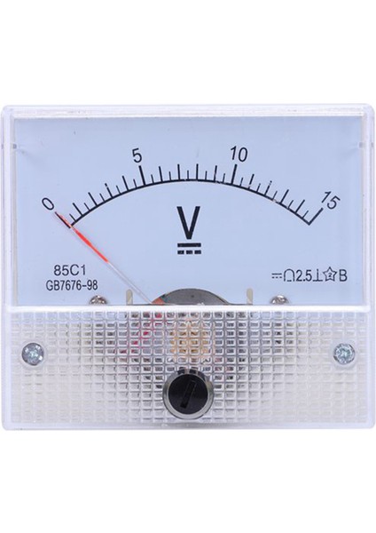 Pointer Tipi Dc Voltmetre, 85C1 Dc 0-15V Analog Voltaj Panel Metre (Yurt Dışından)