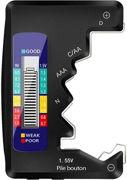 5 Adet Dijital Pil Test Cihazı LCD Ekran AA/AAA/9V/1.5V,A (Yurt Dışından)