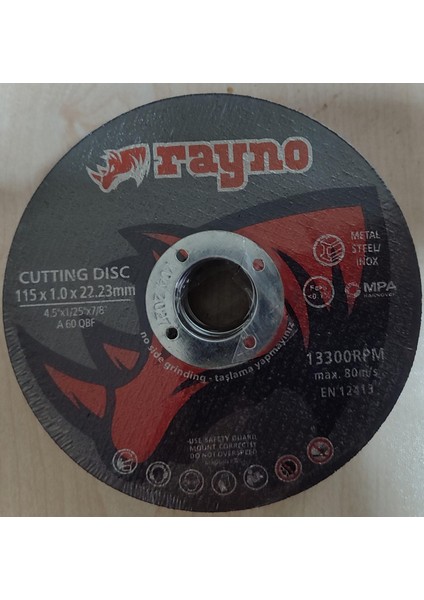 Inox Kesme Taşı 115 x 1.0 x 22.23 mm