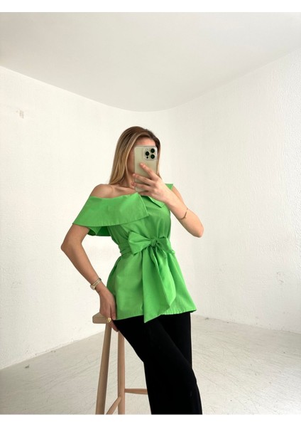 Kadın Poplin Kuşaklı Bluz modelleri