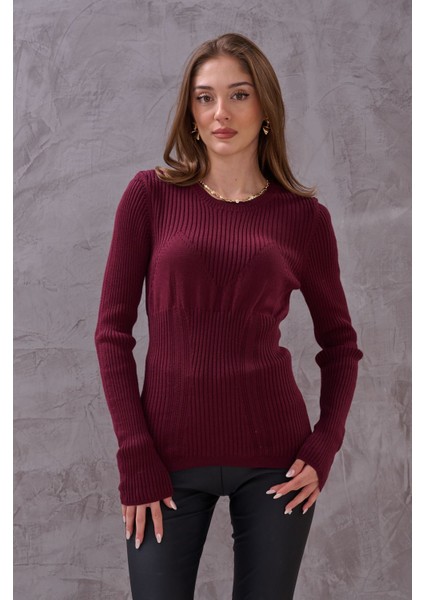 Kadın Göğüs Detaylı Vucudu Saran Fitilli Esnek Bluz fiyatları